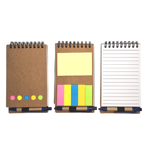 Bloco-com--Caneta-e-Post-it-Personalizado-10-x-15-Frente-colorida-(4x0)-Bloco-c-post-it-e-caneta